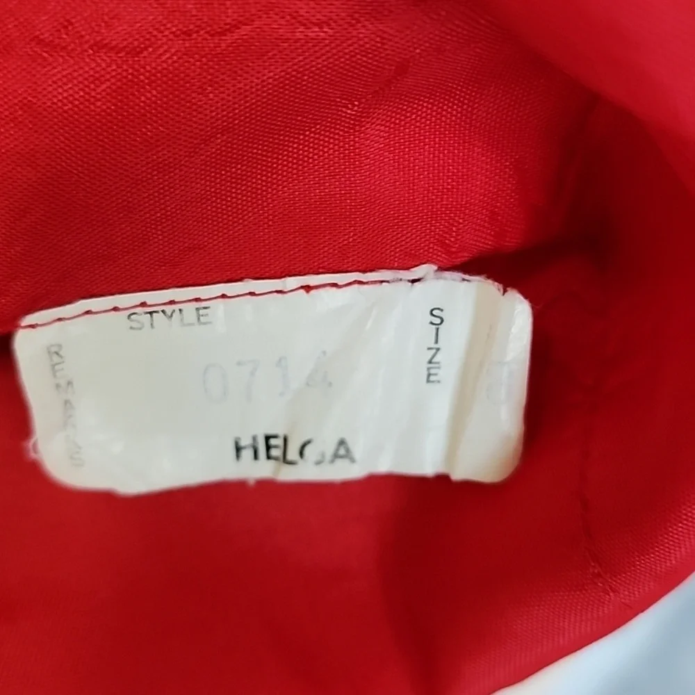 VINTAGE "HELGA" RED/BLACK DRESS SZ 8? - Picture 8 of 8